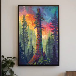 Majestic Mountain Landscape Art Poster PosterGoat