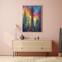 Majestic Mountain Landscape Art Poster PosterGoat