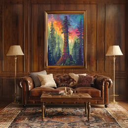 Majestic Mountain Landscape Art Poster PosterGoat