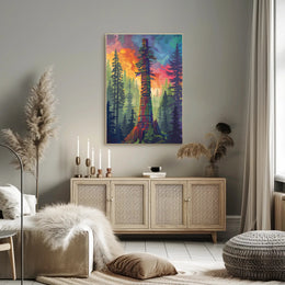 Majestic Mountain Landscape Art Poster PosterGoat