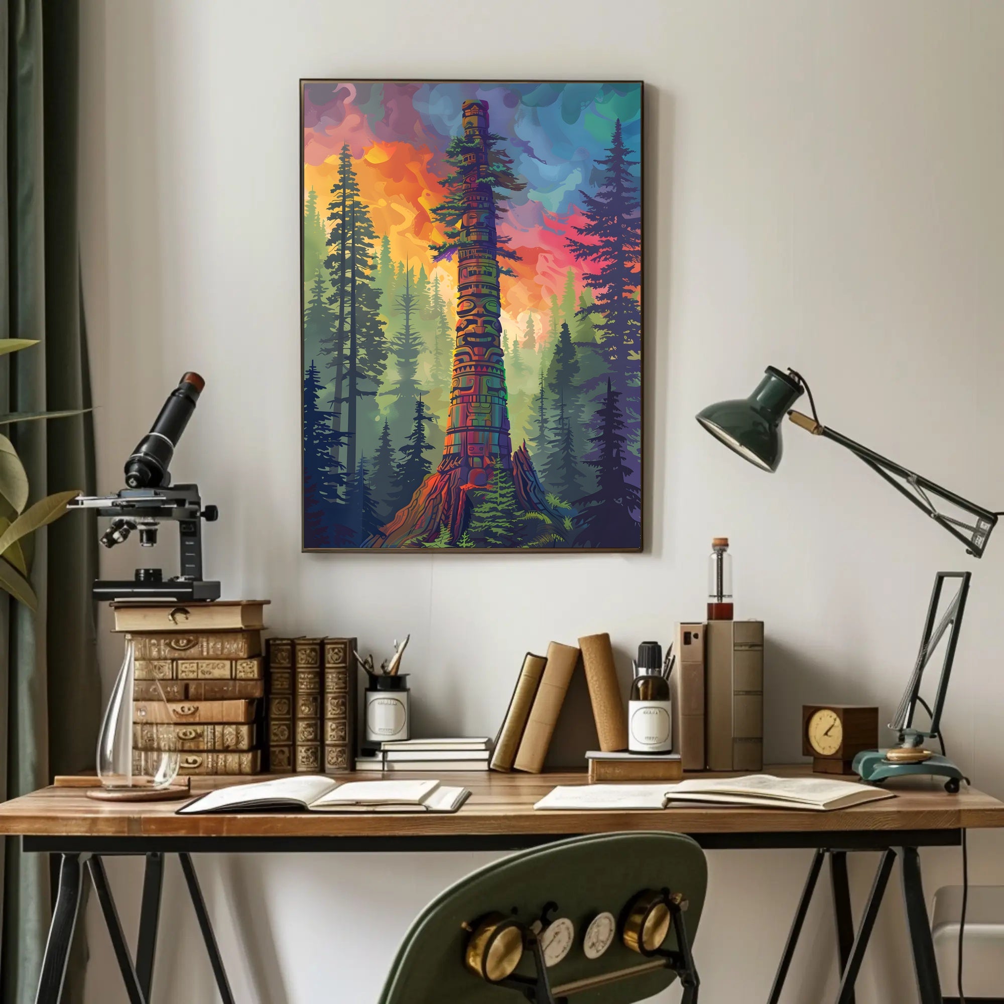 Majestic Mountain Landscape Art Poster PosterGoat