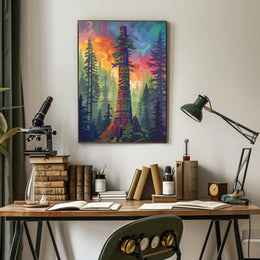 Majestic Mountain Landscape Art Poster PosterGoat