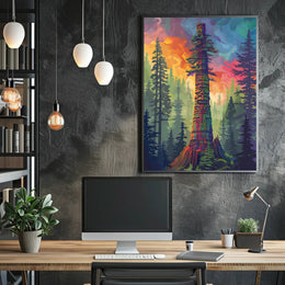 Majestic Mountain Landscape Art Poster PosterGoat