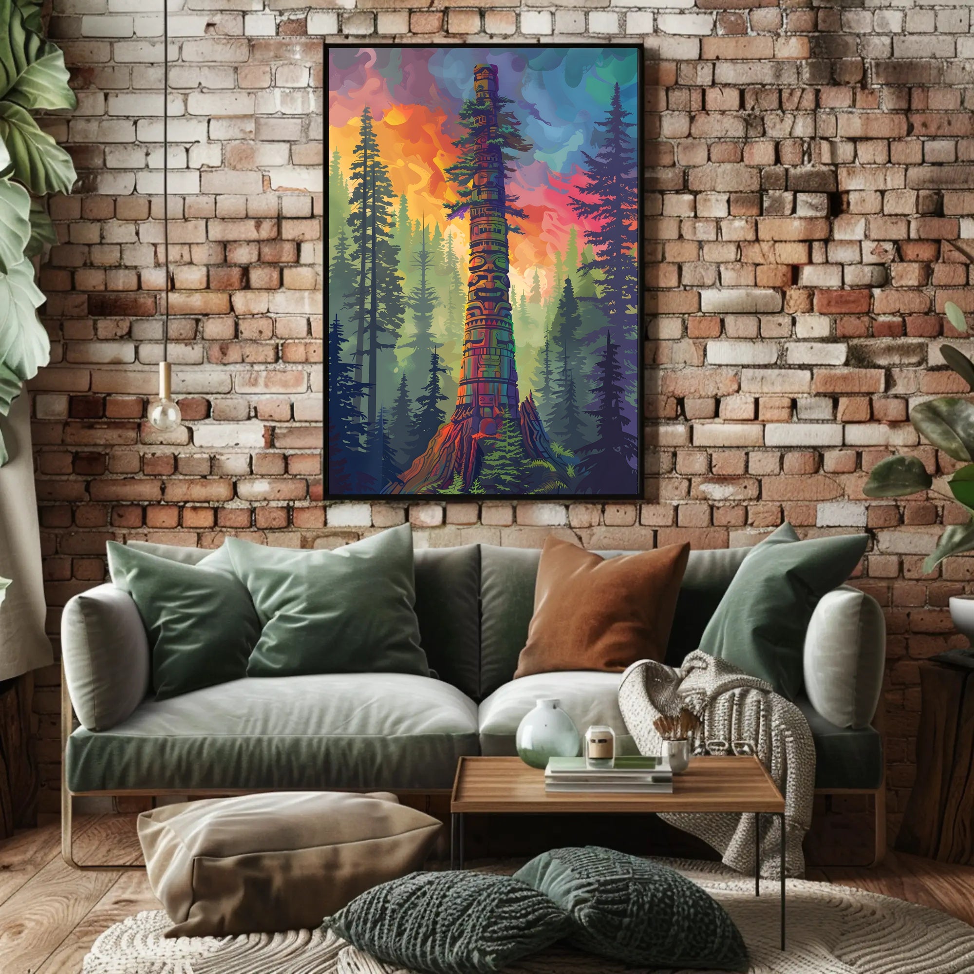 Majestic Mountain Landscape Art Poster PosterGoat