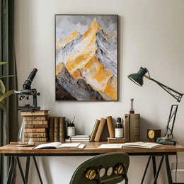 Majestic Mountain Landscape Artful Impressionism Poster PosterGoat