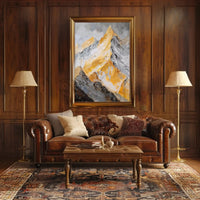 Majestic Mountain Landscape Artful Impressionism Poster PosterGoat