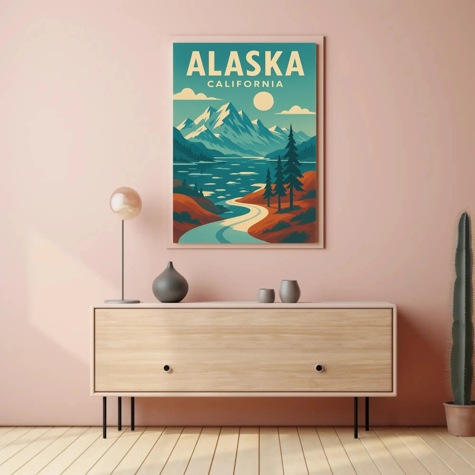 Majestic Mountain Wilderness Adventure Travel Poster PosterGoat