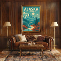 Majestic Mountain Wilderness Adventure Travel Poster PosterGoat