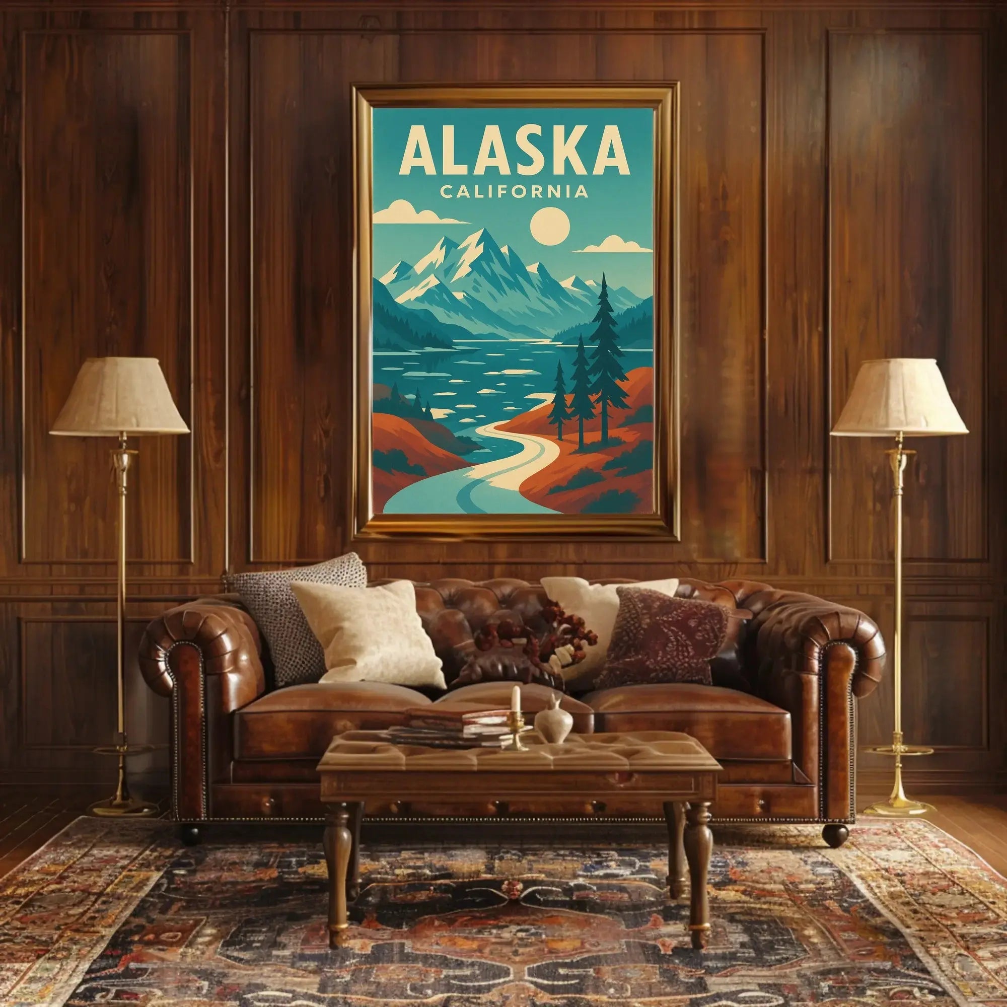 Majestic Mountain Wilderness Adventure Travel Poster PosterGoat
