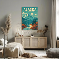 Majestic Mountain Wilderness Adventure Travel Poster PosterGoat