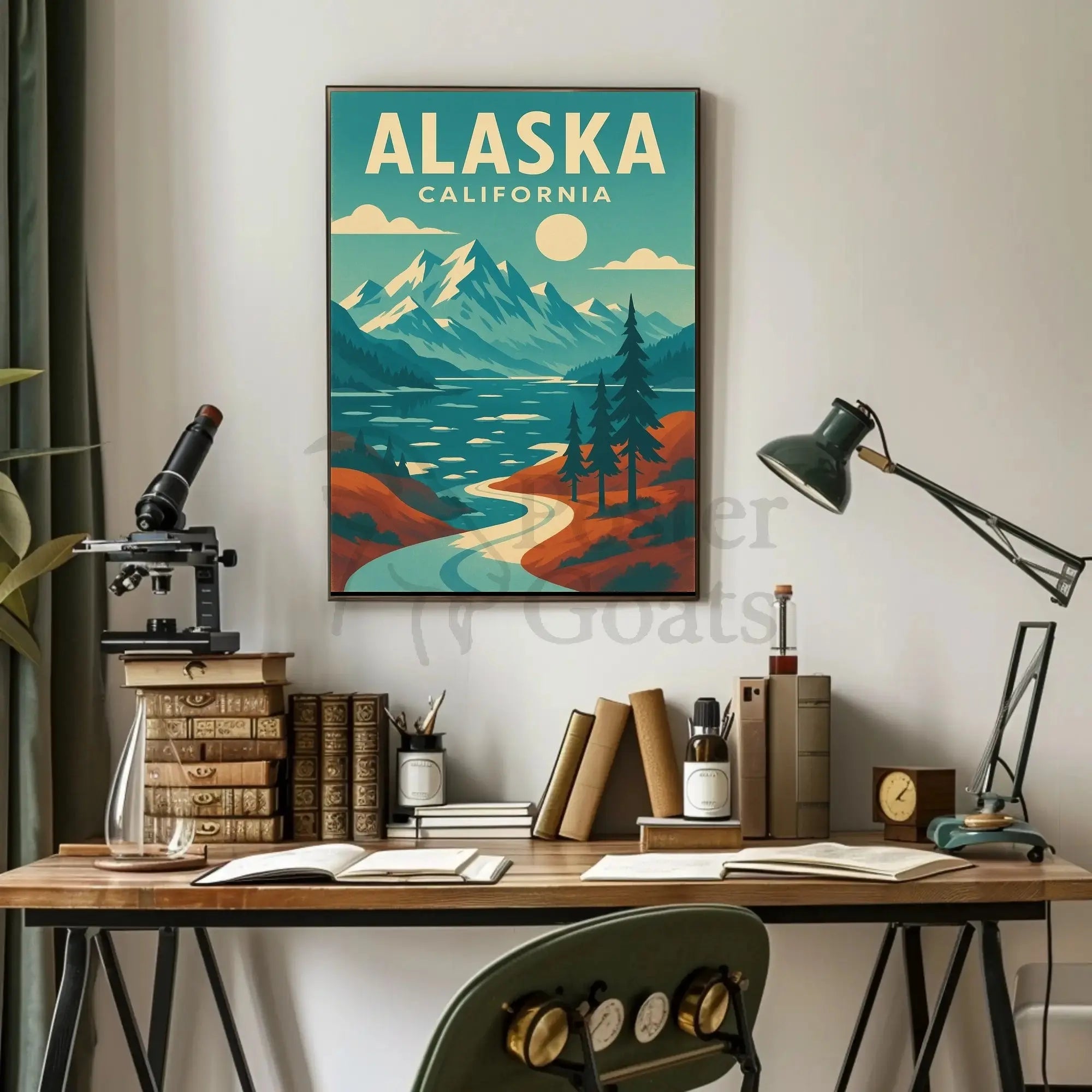 Majestic Mountain Wilderness Adventure Travel Poster PosterGoat