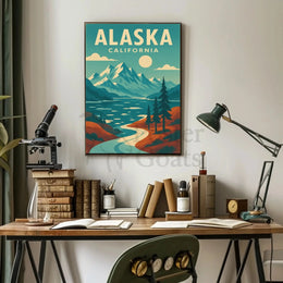 Majestic Mountain Wilderness Adventure Travel Poster PosterGoat