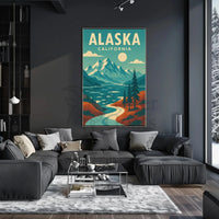 Majestic Mountain Wilderness Adventure Travel Poster PosterGoat