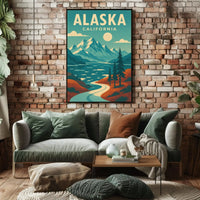 Majestic Mountain Wilderness Adventure Travel Poster PosterGoat