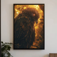 Majestic Owl in Mystical Forest Animal Poster PosterGoat