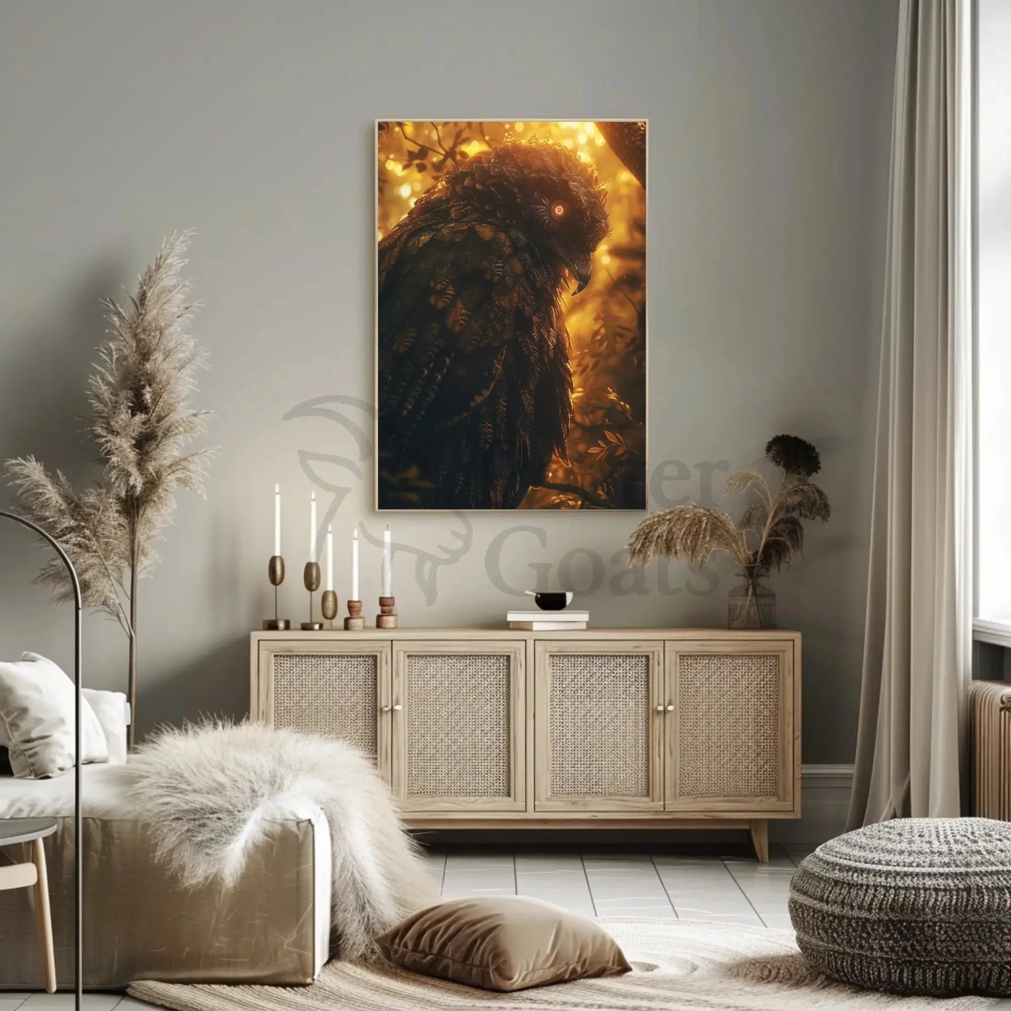 Majestic Owl in Mystical Forest Animal Poster PosterGoat