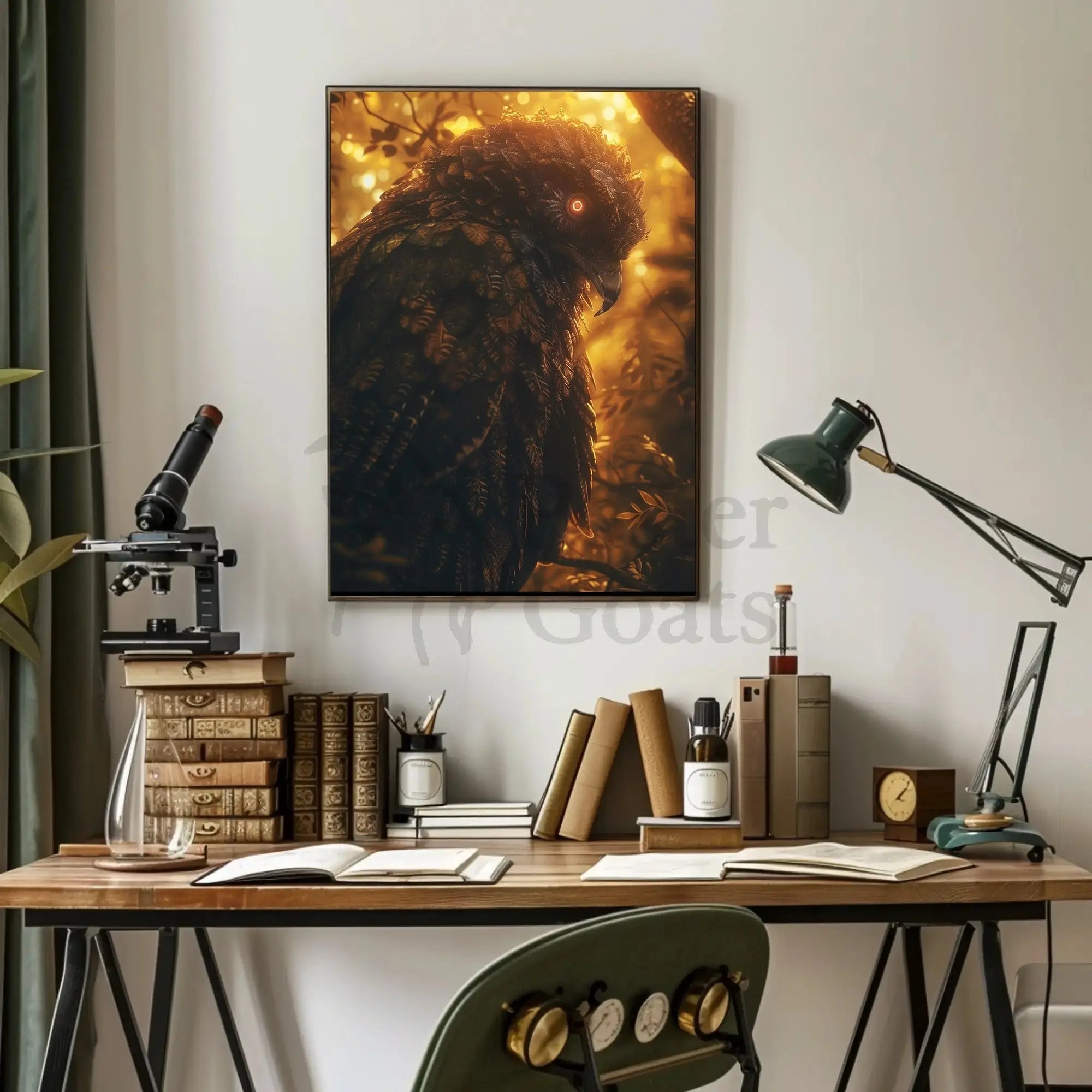 Majestic Owl in Mystical Forest Animal Poster PosterGoat