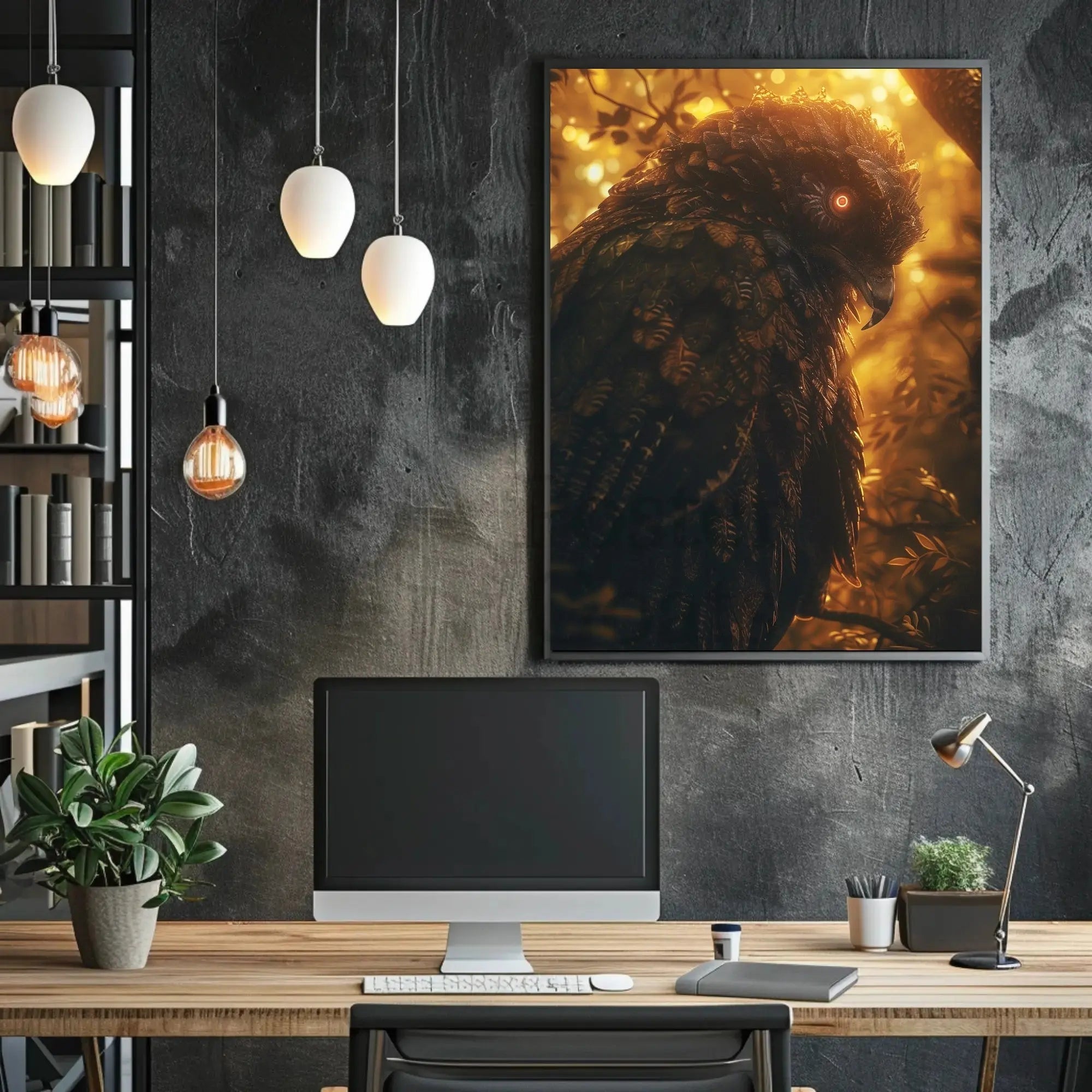 Majestic Owl in Mystical Forest Animal Poster PosterGoat