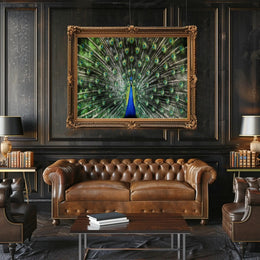 Majestic Peacock Illustrative Masterpiece Animal Poster PosterGoat