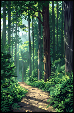 Majestic Sequoia in California's Scenic Redwood National Park Poster PosterGoat
