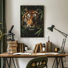 Majestic Tiger In Jungle Wildlife Animal Poster PosterGoat