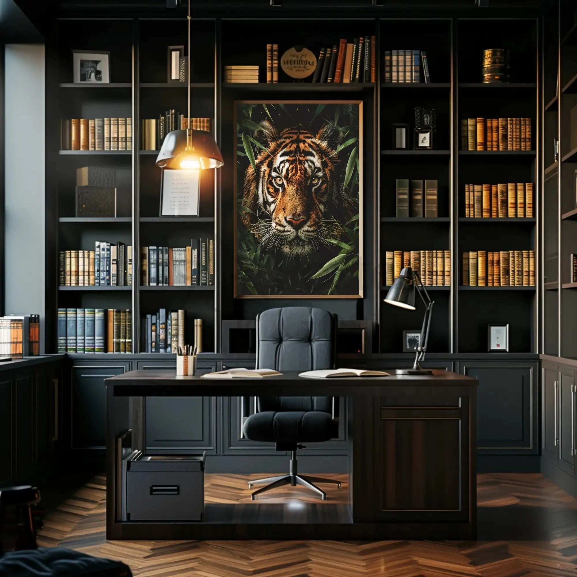 Majestic Tiger In Jungle Wildlife Animal Poster PosterGoat