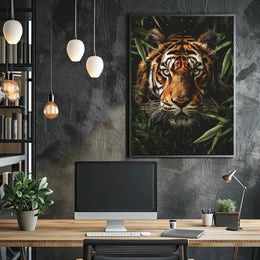 Majestic Tiger In Jungle Wildlife Animal Poster PosterGoat