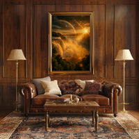 Majestic Waterfall Sunrise Scene National Park Poster PosterGoat