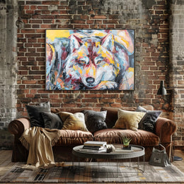 Majestic Wolf Portrait in Close-Up Animal Poster PosterGoat