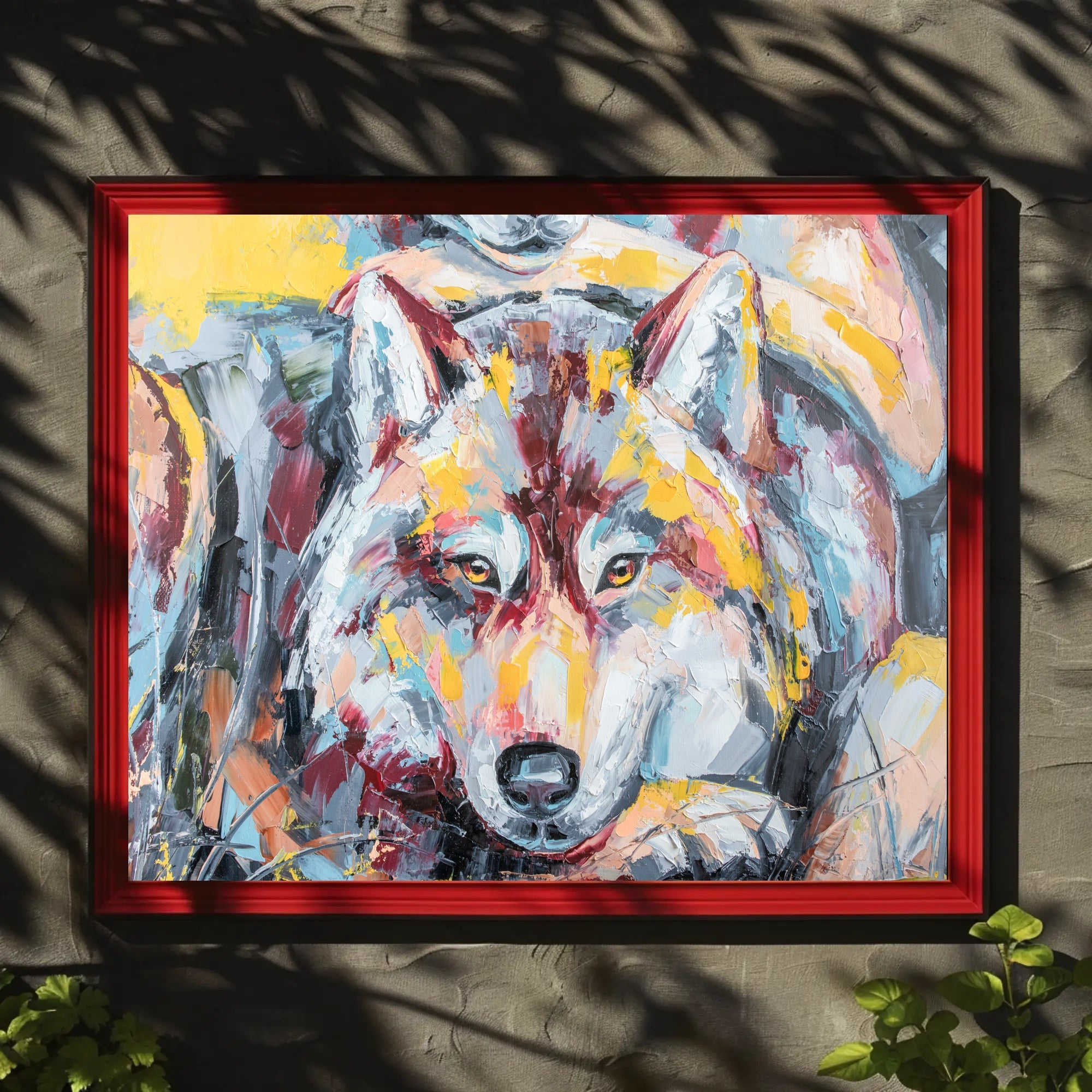 Majestic Wolf Portrait in Close-Up Animal Poster PosterGoat