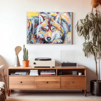 Majestic Wolf Portrait in Close-Up Animal Poster PosterGoat