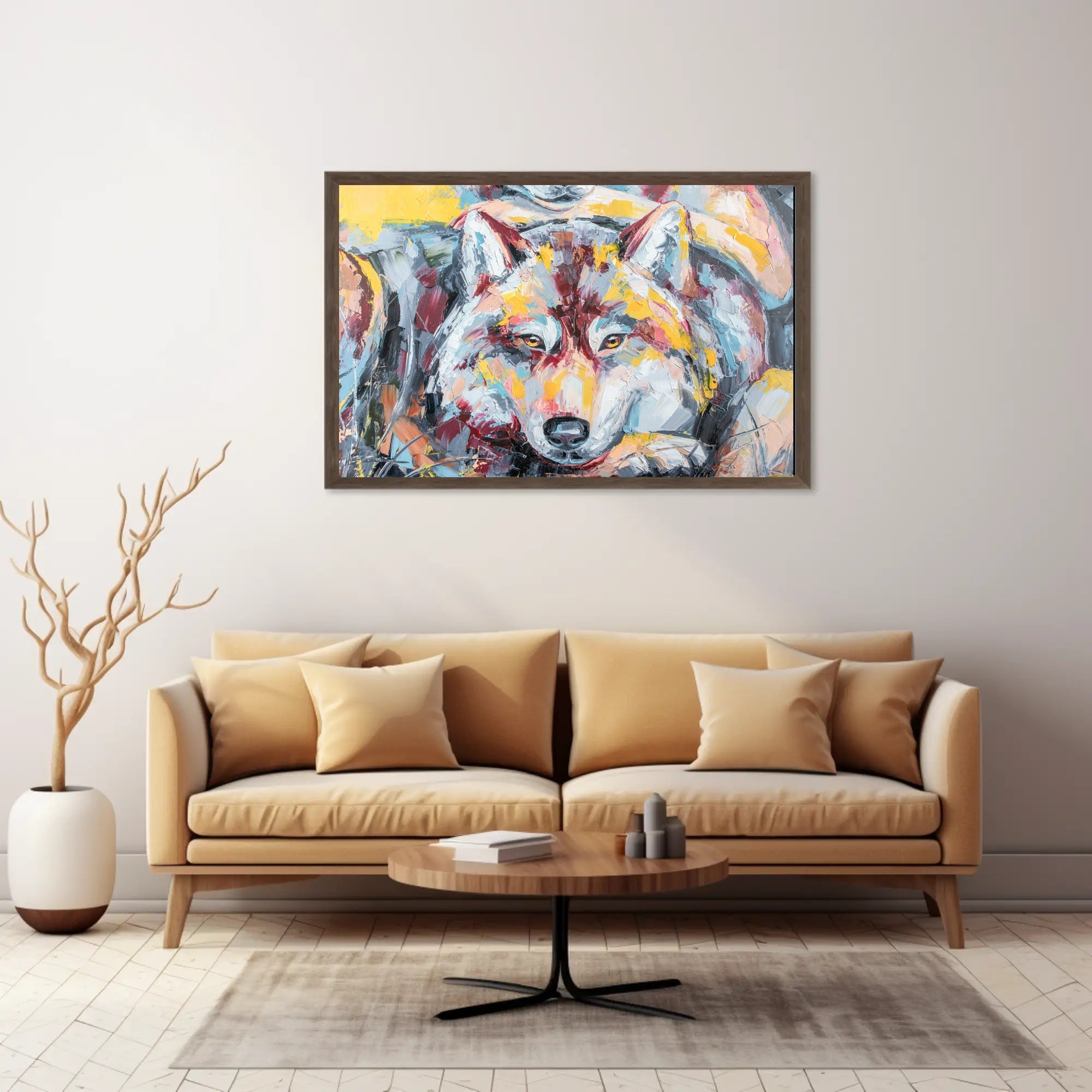 Majestic Wolf Portrait in Close-Up Animal Poster PosterGoat