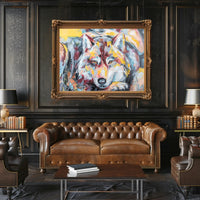 Majestic Wolf Portrait in Close-Up Animal Poster PosterGoat
