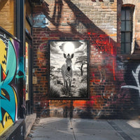 Majestic Zebra Savanna Scene Animal Poster PosterGoat