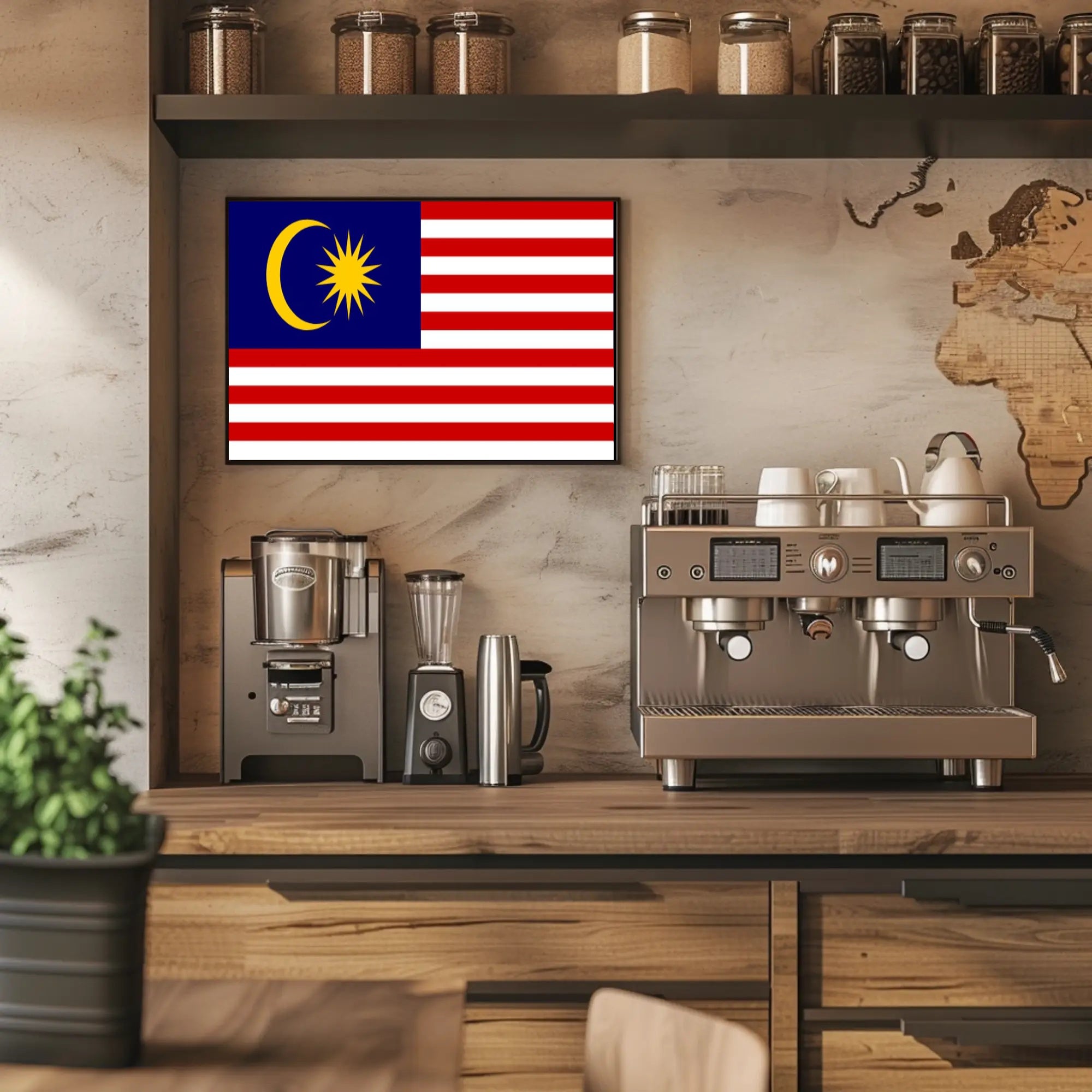 Malaysian Unity Flag Print for Country Flag Poster PosterGoat