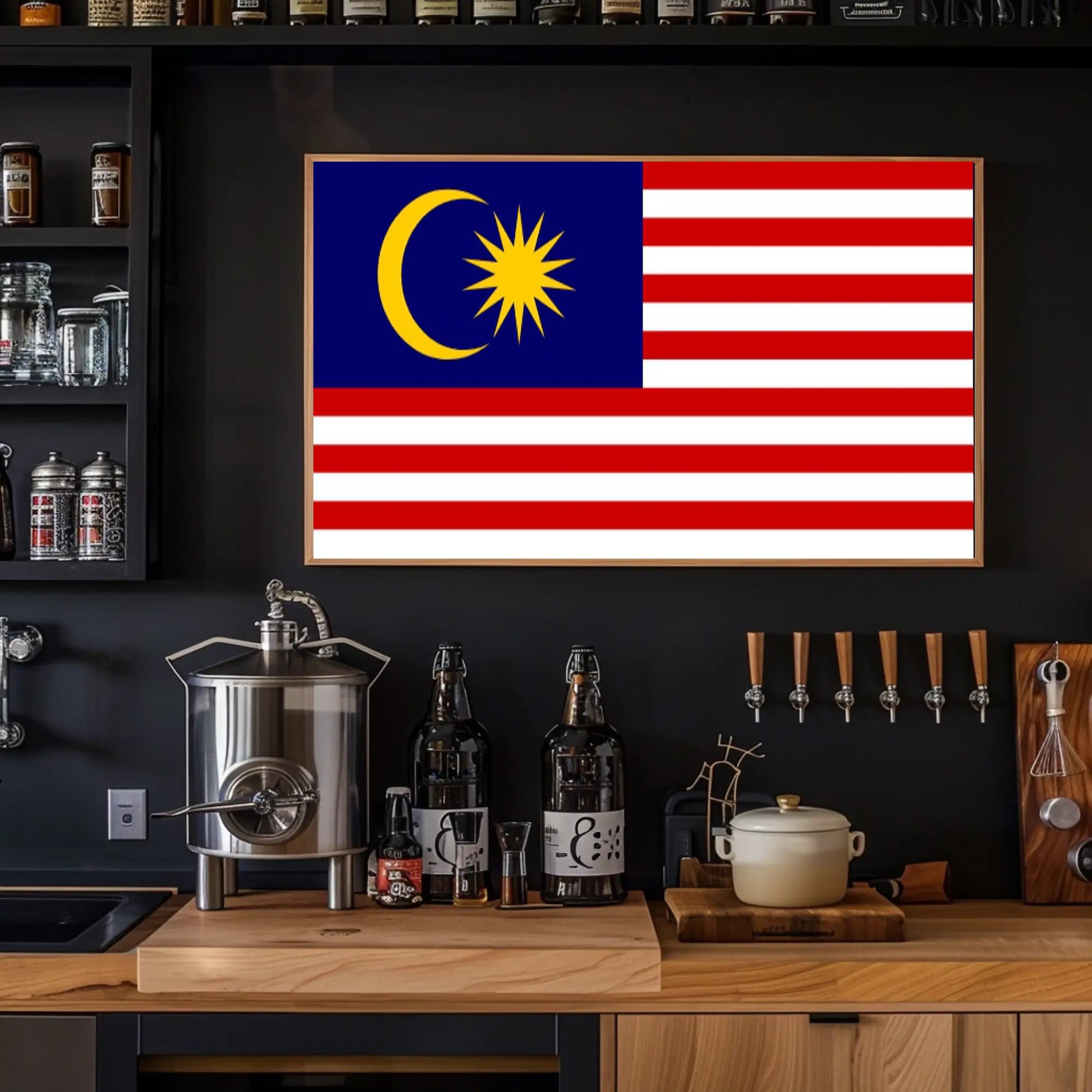 Malaysian Unity Flag Print for Country Flag Poster PosterGoat