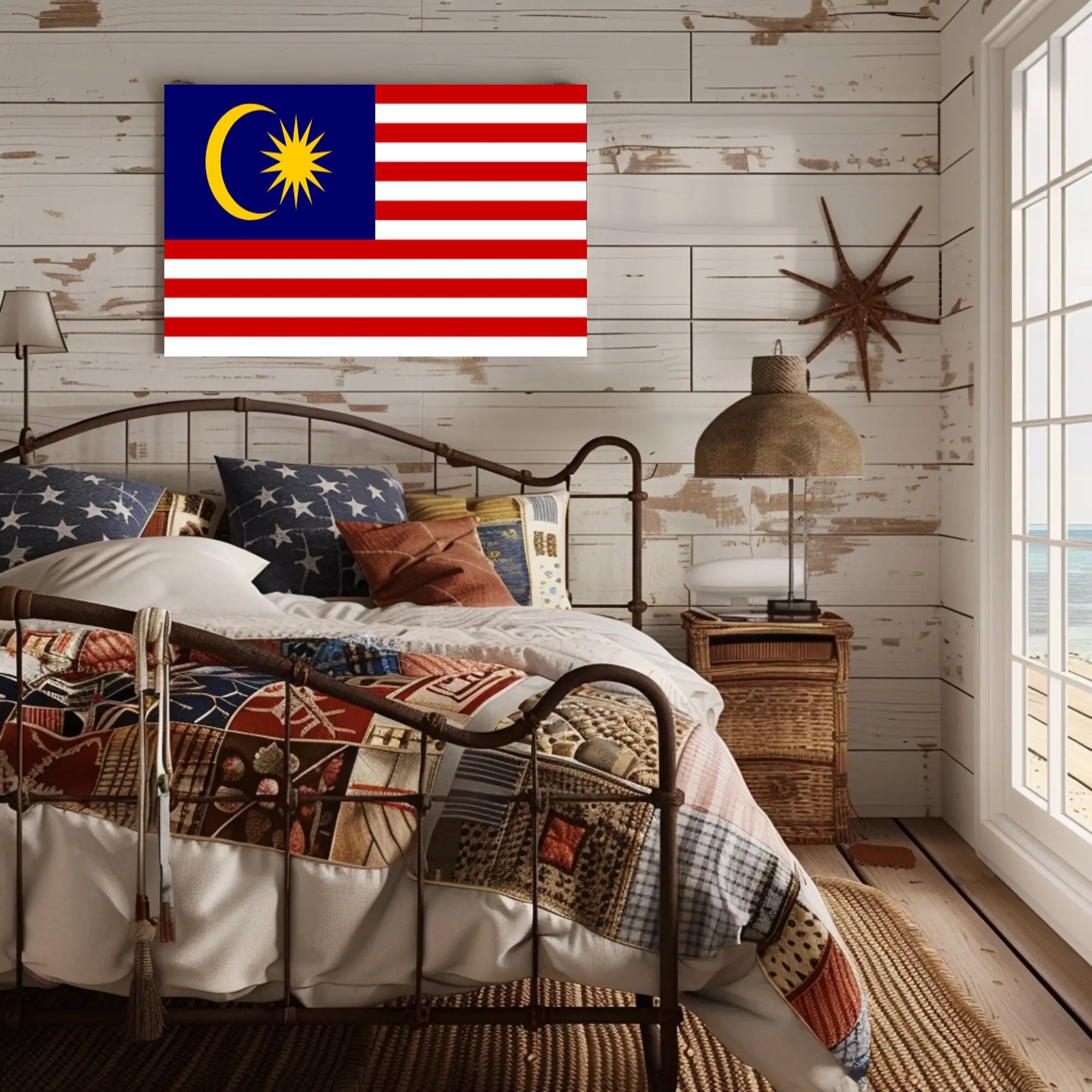 Malaysian Unity Flag Print for Country Flag Poster PosterGoat