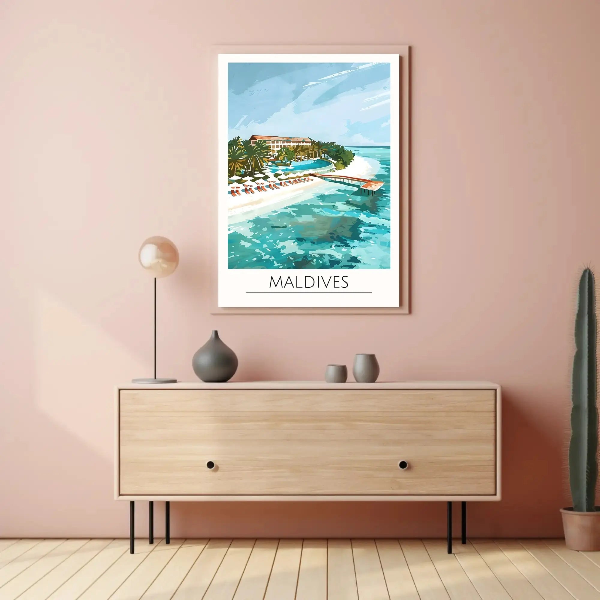 Maldives Island Paradise Travel Poster PosterGoat