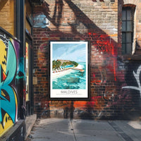 Maldives Island Paradise Travel Poster PosterGoat