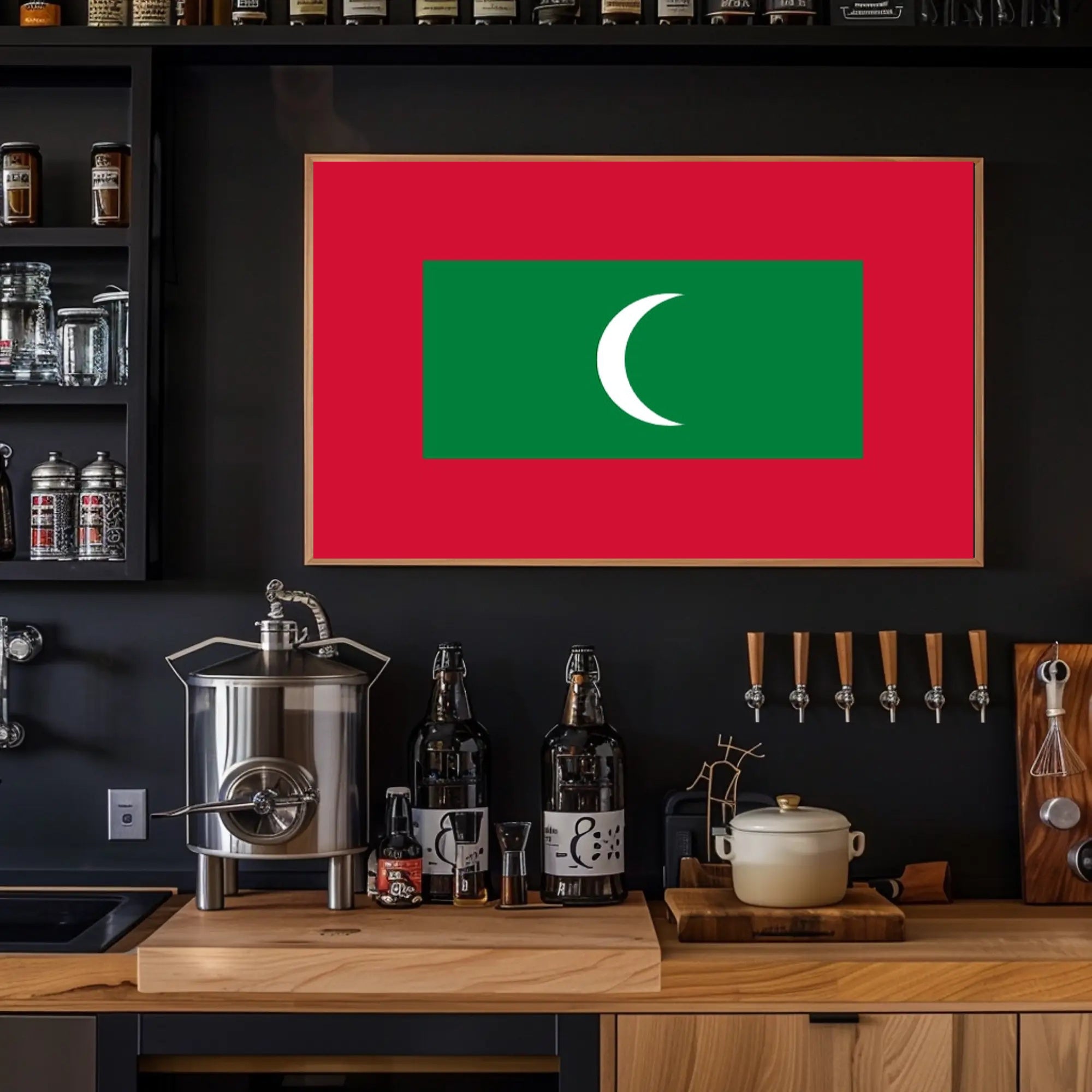 Maldives National Flag Celebration Country Flag Poster PosterGoat
