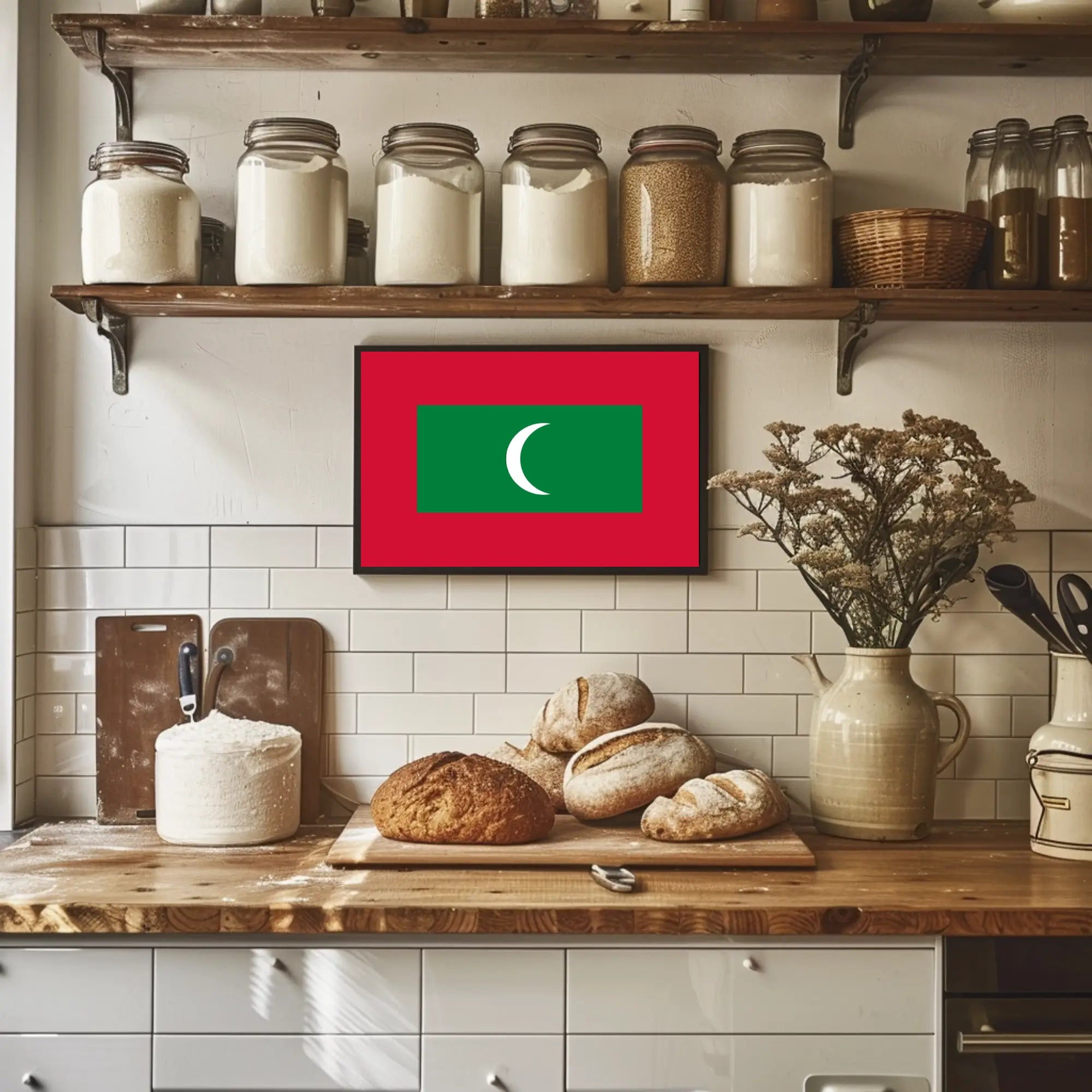 Maldives National Flag Celebration Country Flag Poster PosterGoat