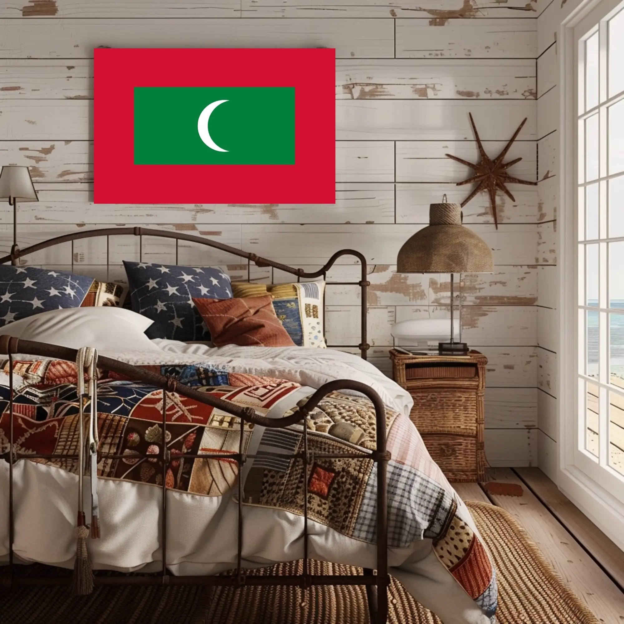 Maldives National Flag Celebration Country Flag Poster PosterGoat