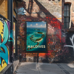 Maldives Tropical Escape Travel Poster PosterGoat