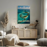 Maldives Tropical Escape Travel Poster PosterGoat
