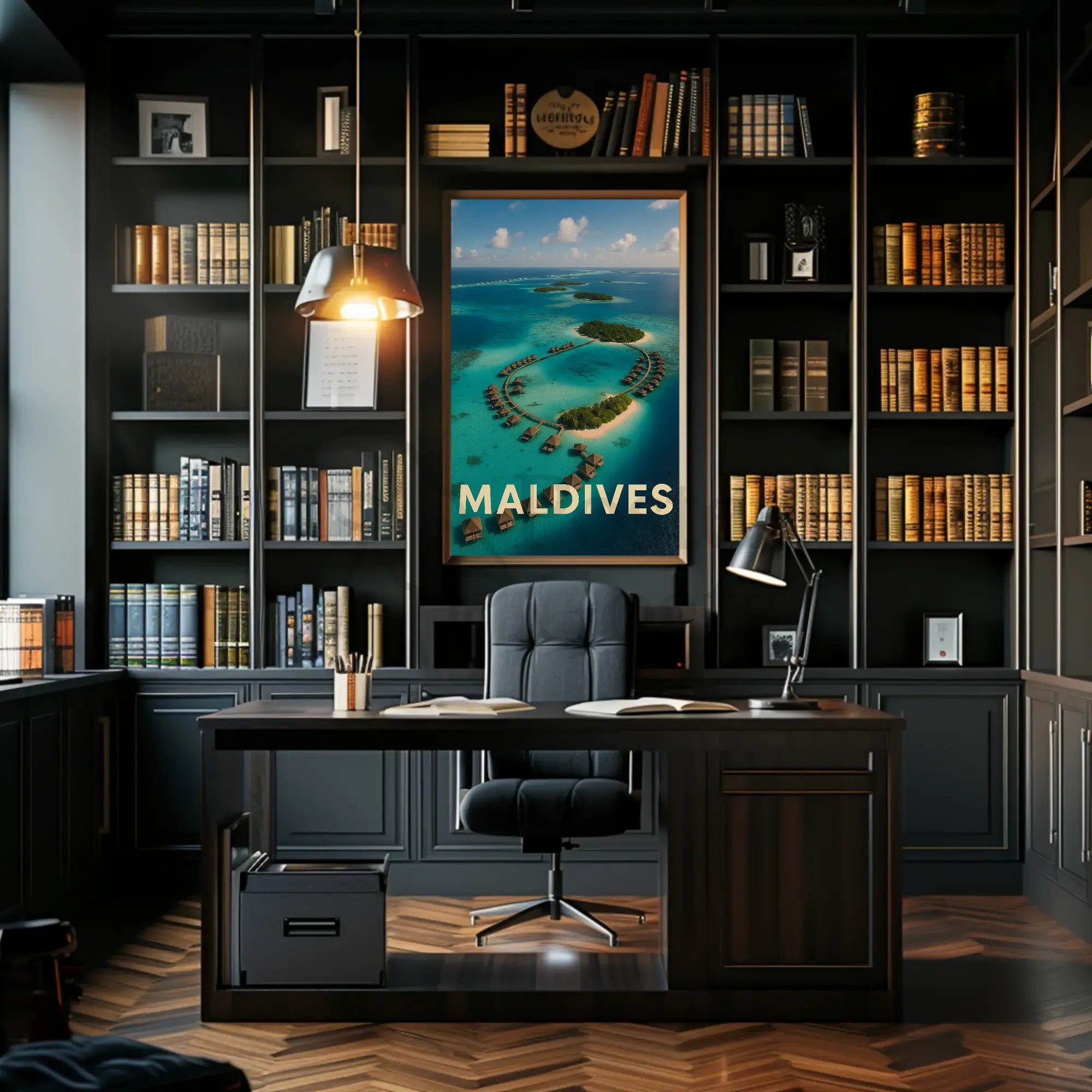 Maldives Tropical Escape Travel Poster PosterGoat
