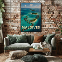 Maldives Tropical Escape Travel Poster PosterGoat