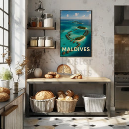 Maldives Tropical Escape Travel Poster PosterGoat