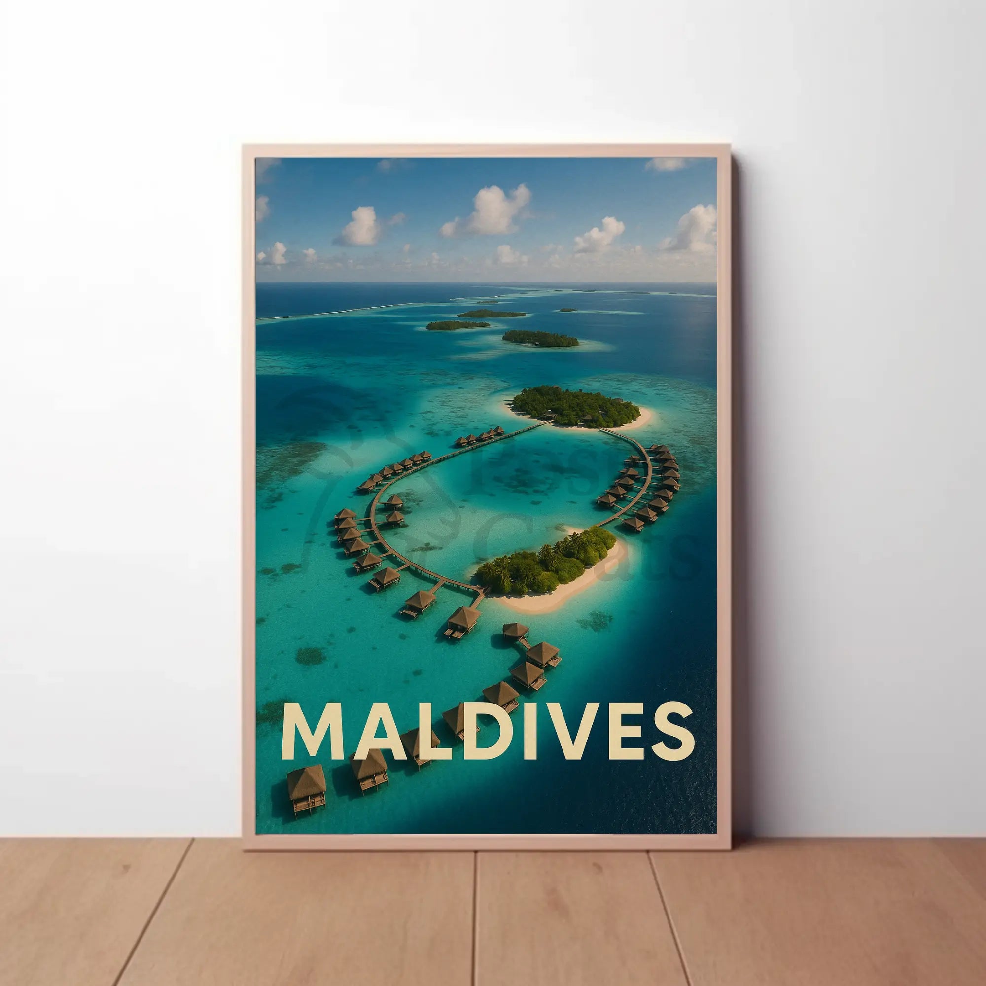 Maldives Tropical Escape Travel Poster PosterGoat