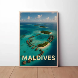 Maldives Tropical Escape Travel Poster PosterGoat