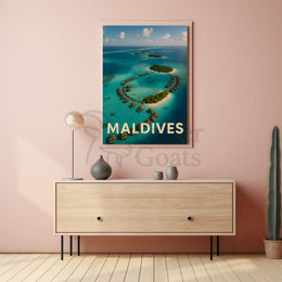 Maldives Tropical Escape Travel Poster PosterGoat